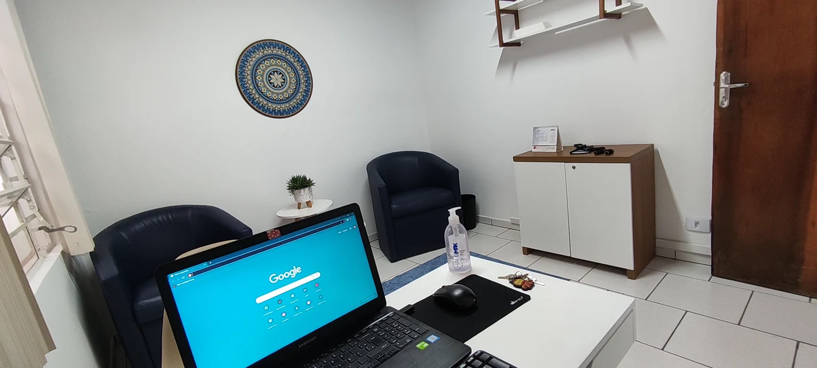 Sala de atendimento onde acontecia parte do acompanhamento clínico